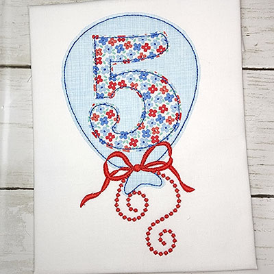 birthday balloon applique 5